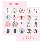 Stickers Adviento Rosa 24u